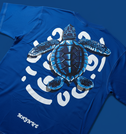 BLUE TURTLE PRINTED T-SHIRT [UNISEX]