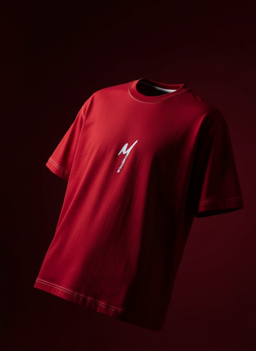 RED SERPENT PRINTED T-SHIRT [UNISEX]