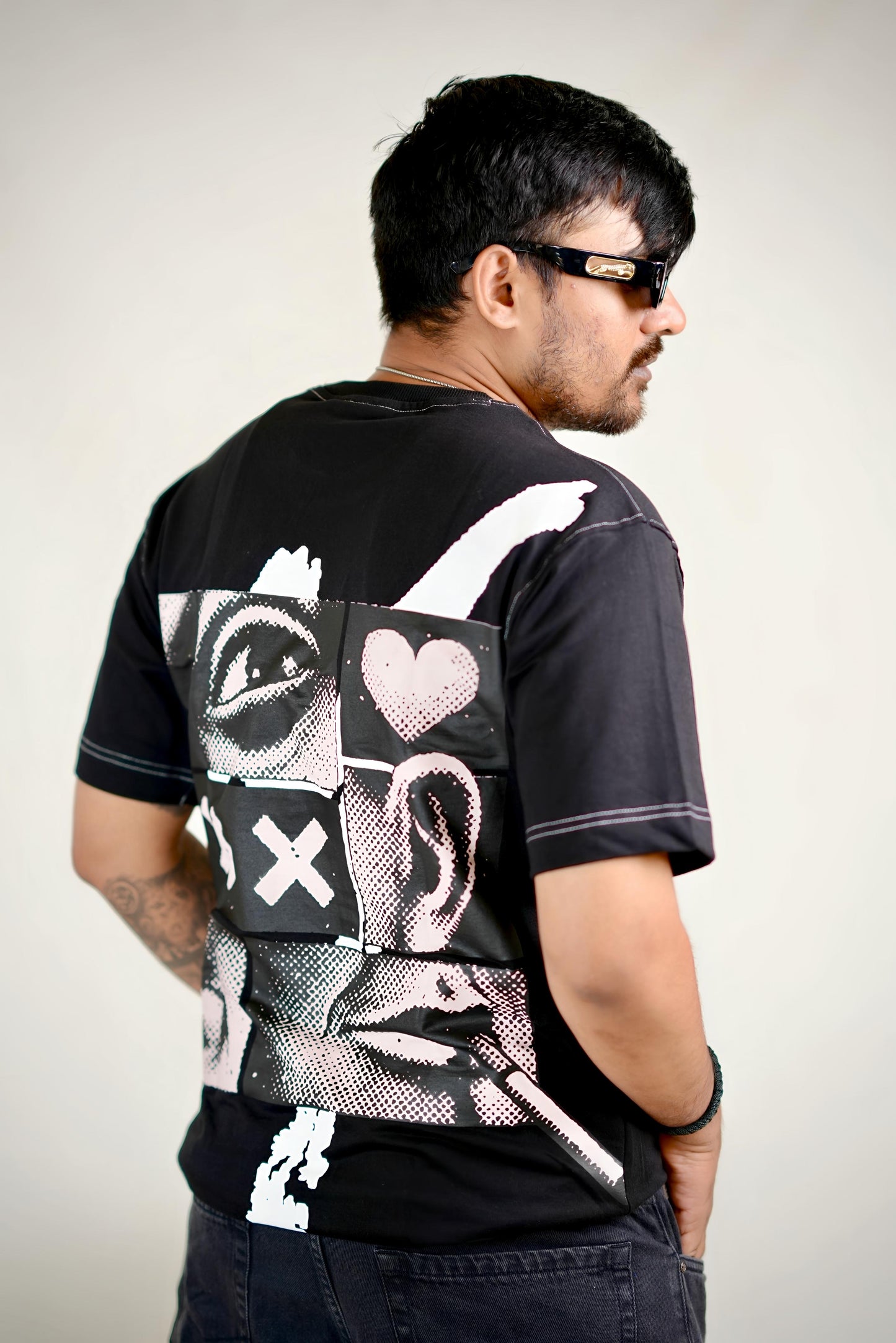 BLACK SPLIT PERSONA T-SHIRT [UNISEX]